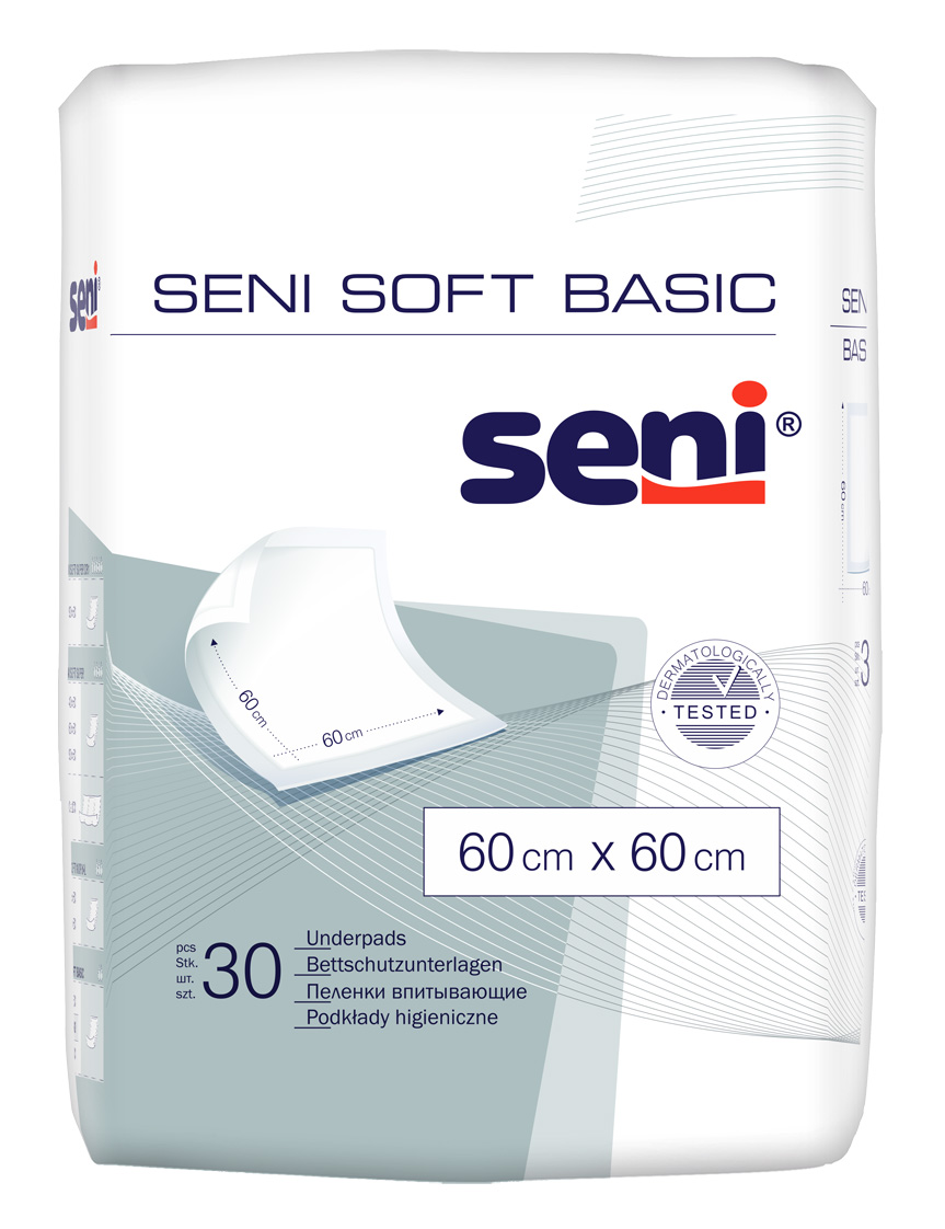 SENI SOFT Basic _ Пелюшки гігієнічні 60х60 см. (30 шт.)